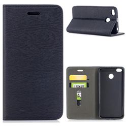 Tree Bark Pattern Automatic suction Leather Wallet Case for Xiaomi Redmi 4 (4X) - Black