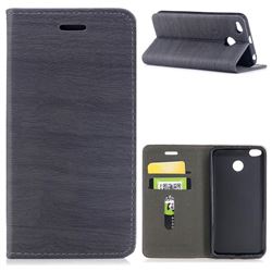 Tree Bark Pattern Automatic suction Leather Wallet Case for Xiaomi Redmi 4 (4X) - Gray