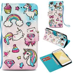 Diamond Pony 3D Painted Leather Wallet Case for Xiaomi Redmi 4 (4X)