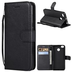Retro Greek Classic Smooth PU Leather Wallet Phone Case for Xiaomi Redmi 4 (4X) - Black