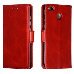 Retro Classic Calf Pattern Leather Wallet Phone Case for Xiaomi Redmi 4 (4X) - Red