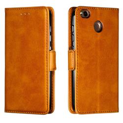 Retro Classic Calf Pattern Leather Wallet Phone Case for Xiaomi Redmi 4 (4X) - Yellow