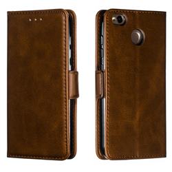 Retro Classic Calf Pattern Leather Wallet Phone Case for Xiaomi Redmi 4 (4X) - Brown