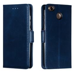 Retro Classic Calf Pattern Leather Wallet Phone Case for Xiaomi Redmi 4 (4X) - Blue