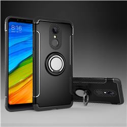 Armor Anti Drop Carbon PC + Silicon Invisible Ring Holder Phone Case for Mi Xiaomi Redmi 5 - Black