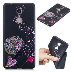 Corolla Girl 3D Embossed Relief Black TPU Cell Phone Back Cover for Mi Xiaomi Redmi 5