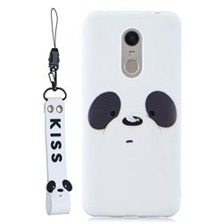White Feather Panda Soft Kiss Candy Hand Strap Silicone Case for Mi Xiaomi Redmi 5