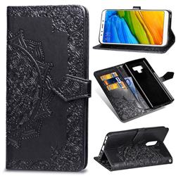 Embossing Imprint Mandala Flower Leather Wallet Case for Mi Xiaomi Redmi 5 - Black