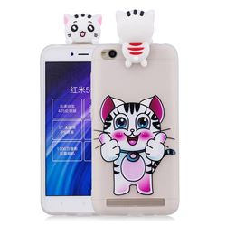 Cute Pink Kitten Soft 3D Climbing Doll Soft Case for Xiaomi Redmi 5A