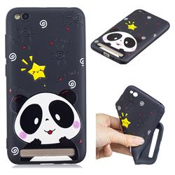 Cute Bear 3D Embossed Relief Black TPU Cell Phone Back Cover for Xiaomi Redmi 5A