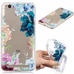 Gem Flower Clear Varnish Soft Phone Back Cover for Xiaomi Redmi 5A