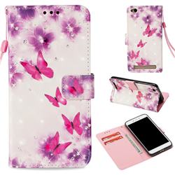 Stamen Butterfly 3D Painted Leather Wallet Case for Xiaomi Redmi 5A