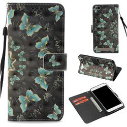 Golden Butterflies 3D Painted Leather Wallet Case for Xiaomi Redmi 5A