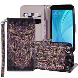 Tribal Owl 3D Painted Leather Phone Wallet Case Cover for Xiaomi Redmi 5A