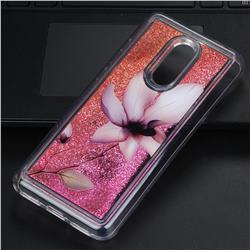 Lotus Glassy Glitter Quicksand Dynamic Liquid Soft Phone Case for Mi Xiaomi Redmi 5 Plus