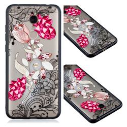 Tulip Lace Diamond Flower Soft TPU Back Cover for Mi Xiaomi Redmi 5 Plus