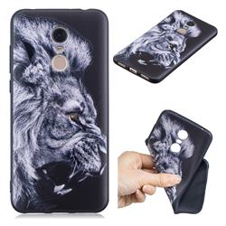 Lion 3D Embossed Relief Black TPU Cell Phone Back Cover for Mi Xiaomi Redmi 5 Plus