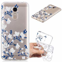 Magnolia Flower Clear Varnish Soft Phone Back Cover for Mi Xiaomi Redmi 5 Plus