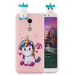 Music Unicorn Soft 3D Climbing Doll Soft Case for Mi Xiaomi Redmi 5 Plus