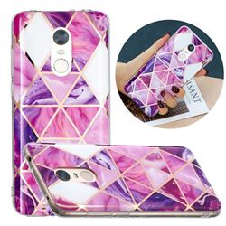Purple Dream Triangle Painted Marble Electroplating Protective Case for Mi Xiaomi Redmi 5 Plus