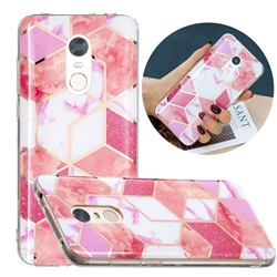Cherry Glitter Painted Marble Electroplating Protective Case for Mi Xiaomi Redmi 5 Plus