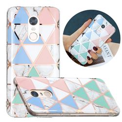 Fresh Triangle Painted Marble Electroplating Protective Case for Mi Xiaomi Redmi 5 Plus