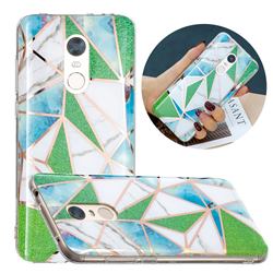 Green Triangle Painted Marble Electroplating Protective Case for Mi Xiaomi Redmi 5 Plus