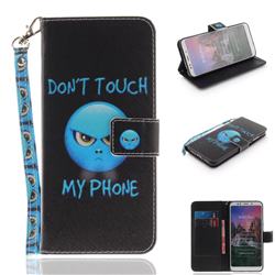 Not Touch My Phone Hand Strap Leather Wallet Case for Mi Xiaomi Redmi 5 Plus