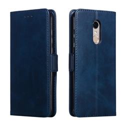 Retro Classic Calf Pattern Leather Wallet Phone Case for Mi Xiaomi Redmi 5 Plus - Blue