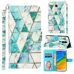 Stitching Marble 3D Leather Phone Holster Wallet Case for Mi Xiaomi Redmi 5 Plus