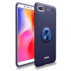 Auto Focus Invisible Ring Holder Soft Phone Case for Mi Xiaomi Redmi 6 - Blue