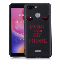 Red Eyes 3D Embossed Relief Black Soft Back Cover for Mi Xiaomi Redmi 6
