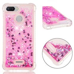 Dynamic Liquid Glitter Sand Quicksand TPU Case for Mi Xiaomi Redmi 6 - Pink Love Heart