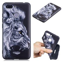 Lion 3D Embossed Relief Black TPU Cell Phone Back Cover for Mi Xiaomi Redmi 6