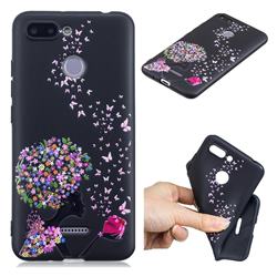 Corolla Girl 3D Embossed Relief Black TPU Cell Phone Back Cover for Mi Xiaomi Redmi 6