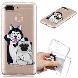 Selfie Dog Clear Varnish Soft Phone Back Cover for Mi Xiaomi Redmi 6