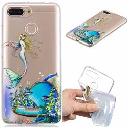 Mermaid Clear Varnish Soft Phone Back Cover for Mi Xiaomi Redmi 6