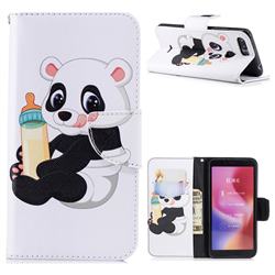 Baby Panda Leather Wallet Case for Mi Xiaomi Redmi 6