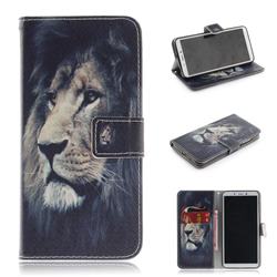 Lion Face PU Leather Wallet Case for Mi Xiaomi Redmi 6