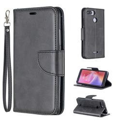 Classic Sheepskin PU Leather Phone Wallet Case for Mi Xiaomi Redmi 6 - Black