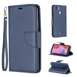Classic Sheepskin PU Leather Phone Wallet Case for Mi Xiaomi Redmi 6 - Blue