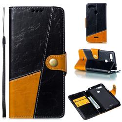 Retro Magnetic Stitching Wallet Flip Cover for Mi Xiaomi Redmi 6 - Black