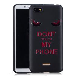 Red Eyes 3D Embossed Relief Black Soft Back Cover for Mi Xiaomi Redmi 6A