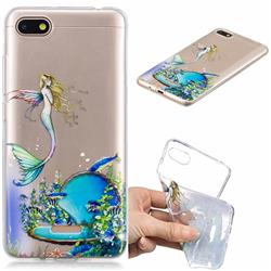 Mermaid Clear Varnish Soft Phone Back Cover for Mi Xiaomi Redmi 6A