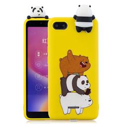 Striped Bear Soft 3D Climbing Doll Soft Case for Mi Xiaomi Redmi 6A