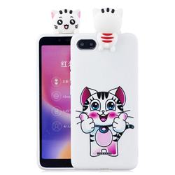 Cute Pink Kitten Soft 3D Climbing Doll Soft Case for Mi Xiaomi Redmi 6A