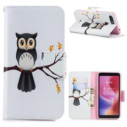 Owl on Tree Leather Wallet Case for Mi Xiaomi Redmi 6A