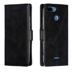 Retro Classic Calf Pattern Leather Wallet Phone Case for Mi Xiaomi Redmi 6A - Black