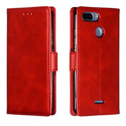 Retro Classic Calf Pattern Leather Wallet Phone Case for Mi Xiaomi Redmi 6A - Red