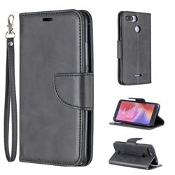 Classic Sheepskin PU Leather Phone Wallet Case for Mi Xiaomi Redmi 6A - Black